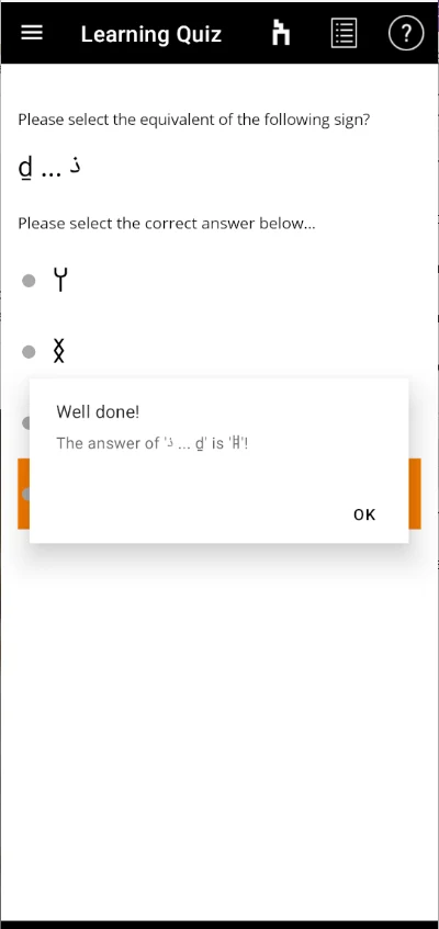 Musnad Alphabet by Playing screenshot